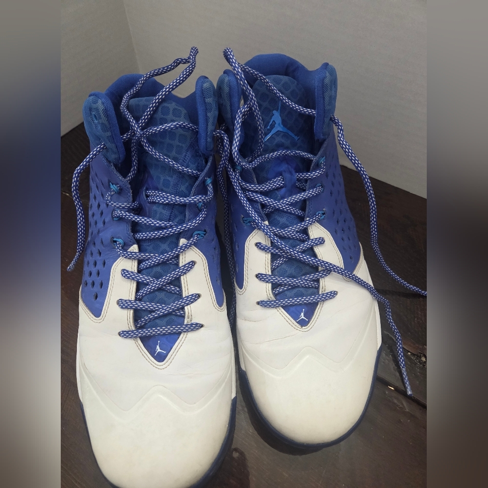 Nike Air Jordan Flight Speed Blue and White High-Top Sneakers Size 12 - Picture 2 of 11